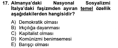 Uluslararası İlişkilere Giriş 2012-2013 Ara Sınav - 17. soru