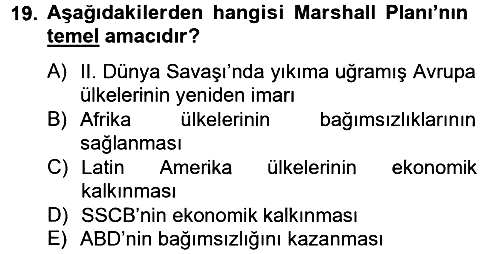 Uluslararası İlişkilere Giriş 2012-2013 Ara Sınav - 19. soru