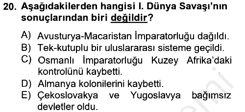 Uluslararası İlişkilere Giriş 2012-2013 Ara Sınav - 20. soru