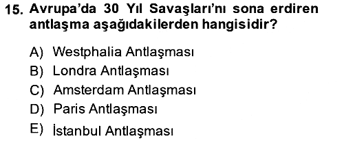Uluslararası İlişkilere Giriş 2013-2014 Ara Sınav - 15. soru