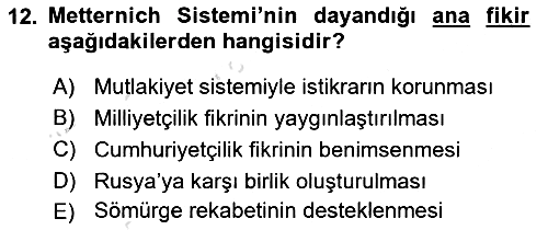 Uluslararası İlişkilere Giriş 2021-2022 Ara Sınav - 12. soru