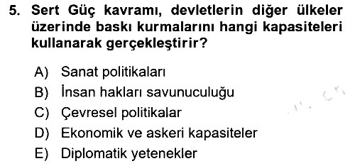 Uluslararası İlişkilere Giriş 2023-2024 Ara Sınav - 5. soru