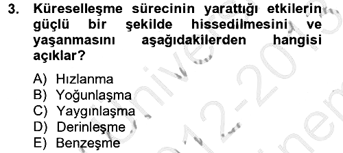 Uluslararası İlişkilere Giriş 2012-2013 Dönem Sonu Sınavı - 3. soru