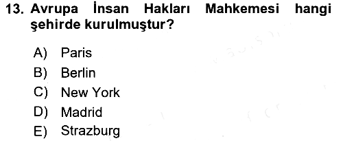 Uluslararası İlişkilere Giriş 2017-2018 Dönem Sonu Sınavı - 13. soru