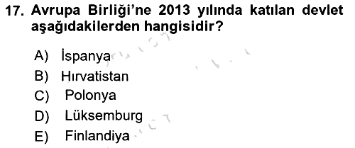 Uluslararası İlişkilere Giriş 2022-2023 Yaz Okulu Sınavı - 17. soru