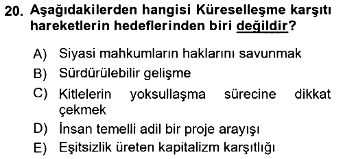Uluslararası İlişkilere Giriş 2022-2023 Yaz Okulu Sınavı - 20. soru