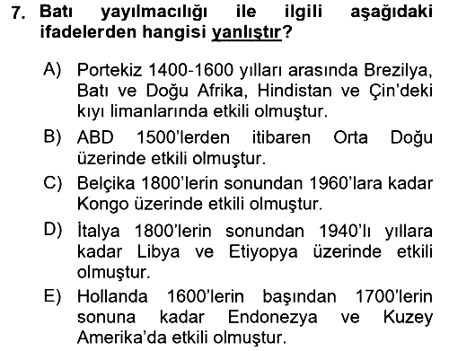 Uluslararası Politik Ekonomi 2018-2019 3 Ders Sınavı - 7. soru