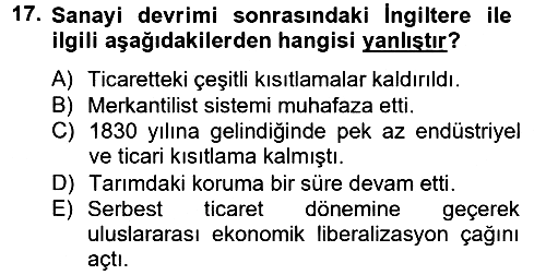 Uluslararası Politik Ekonomi 2012-2013 Ara Sınav - 17. soru