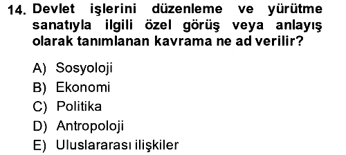 Uluslararası Politik Ekonomi 2014-2015 Ara Sınav - 14. soru