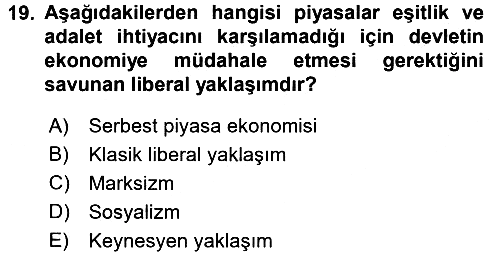 Uluslararası Politik Ekonomi 2016-2017 Ara Sınav - 19. soru