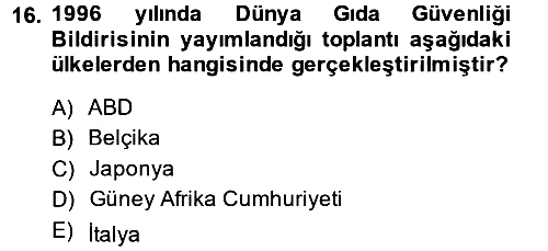 Uluslararası Politik Ekonomi 2014-2015 Dönem Sonu Sınavı - 16. soru