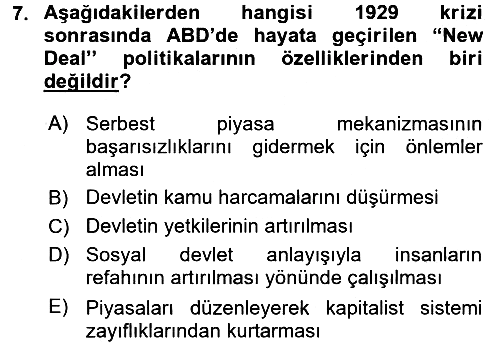 Uluslararası Politik Ekonomi 2015-2016 Dönem Sonu Sınavı - 7. soru