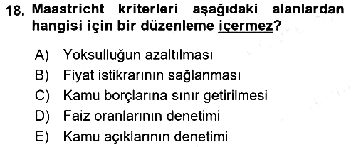 Uluslararası Politik Ekonomi 2018-2019 Dönem Sonu Sınavı - 18. soru
