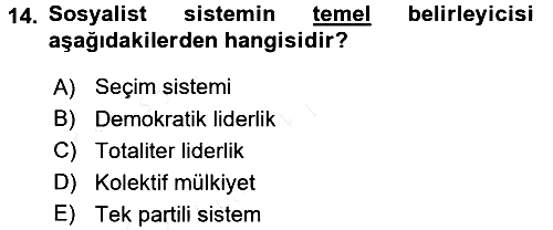 Uluslararası Politik Ekonomi 2015-2016 Tek Ders Sınavı - 14. soru