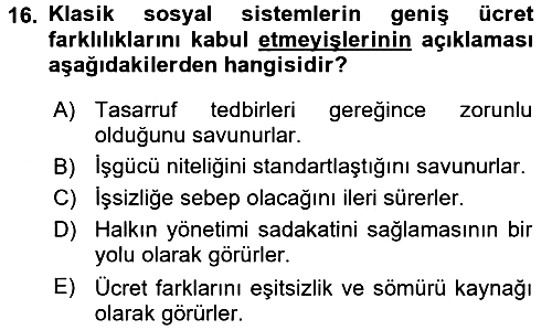 Uluslararası Politik Ekonomi 2015-2016 Tek Ders Sınavı - 16. soru