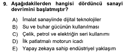 Uluslararası Politik Ekonomi 2021-2022 Yaz Okulu Sınavı - 9. soru