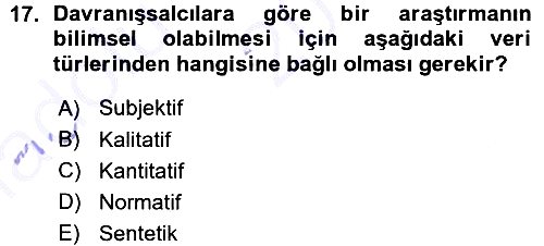 Uluslararası Politika 1 2015-2016 Ara Sınav - 17. soru