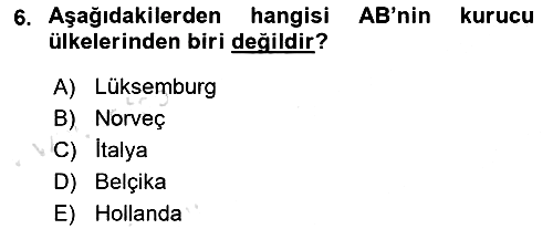 Uluslararası Politika 1 2023-2024 Ara Sınav - 6. soru