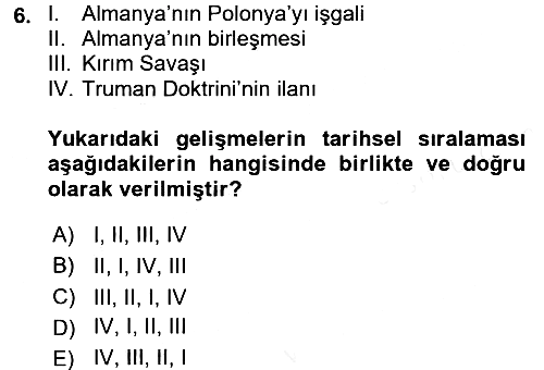 Uluslararası Politika 1 2017-2018 Dönem Sonu Sınavı - 6. soru
