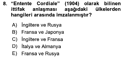 Uluslararası Politika 1 2024-2025 Dönem Sonu Sınavı - 8. soru