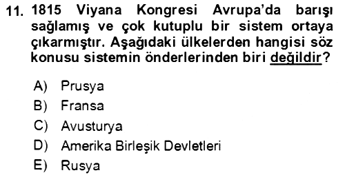 Uluslararası Politika 1 2020-2021 Yaz Okulu Sınavı - 11. soru