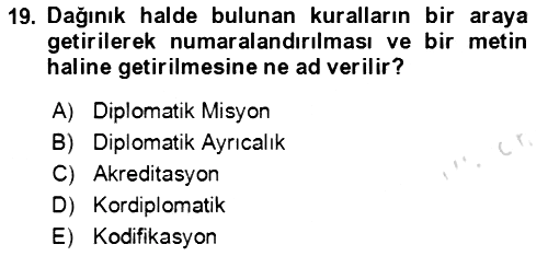 Uluslararası Politika 1 2020-2021 Yaz Okulu Sınavı - 19. soru