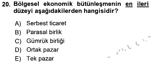Uluslararası Politika 2 2016-2017 Ara Sınav - 20. soru
