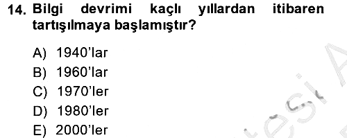 Uluslararası Politika 2 2014-2015 Dönem Sonu Sınavı - 14. soru