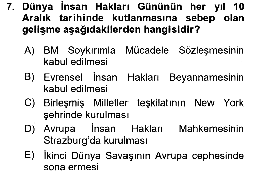 Uluslararası Politika 2 2016-2017 Dönem Sonu Sınavı - 7. soru