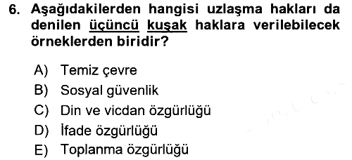 Uluslararası Politika 2 2017-2018 Dönem Sonu Sınavı - 6. soru