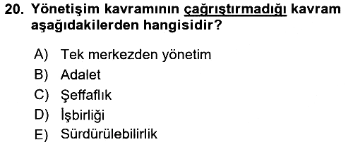 Uluslararası Politika 2 2017-2018 Dönem Sonu Sınavı - 20. soru