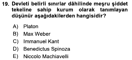 Uluslararası Politika 2 2021-2022 Dönem Sonu Sınavı - 19. soru