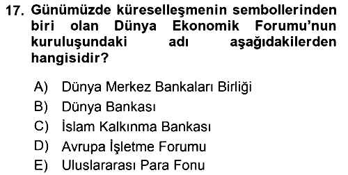 Uluslararası Politika 2 2023-2024 Dönem Sonu Sınavı - 17. soru