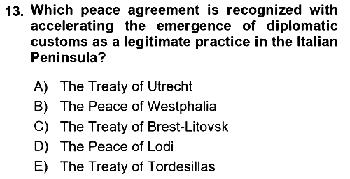 Diplomacy 2024-2025 Ara Sınav - 13. soru