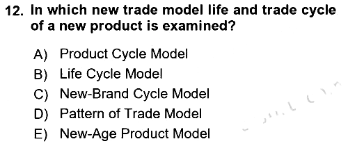 Foreign Trade 2022-2023 Ara Sınav - 12. soru
