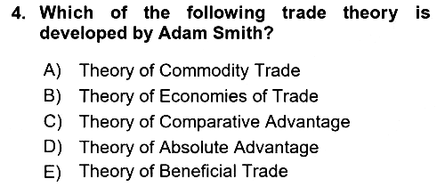 Foreign Trade 2023-2024 Ara Sınav - 4. soru