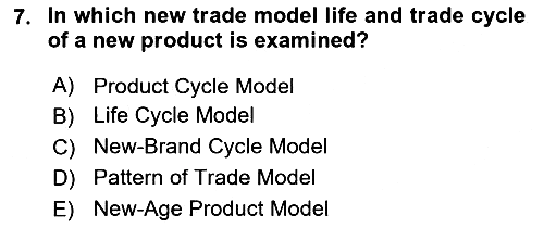 Foreign Trade 2023-2024 Ara Sınav - 7. soru
