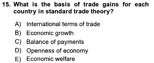 Foreign Trade 2023-2024 Ara Sınav - 15. soru