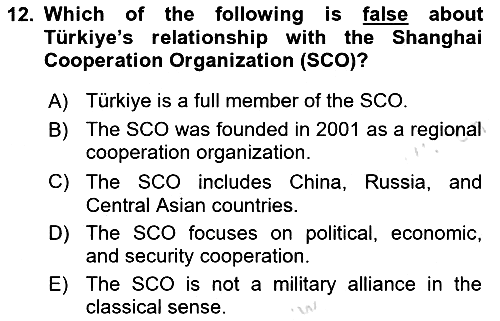Global South And Emerging Powers 2024-2025 Ara Sınav - 12. soru