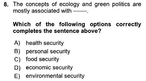 International Security 2021-2022 Yaz Okulu Sınavı - 8. soru
