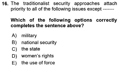 International Security 2021-2022 Yaz Okulu Sınavı - 16. soru