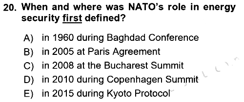 International Security 2022-2023 Yaz Okulu Sınavı - 20. soru