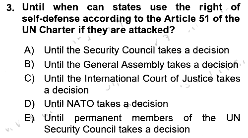 International Security 2023-2024 Yaz Okulu Sınavı - 3. soru