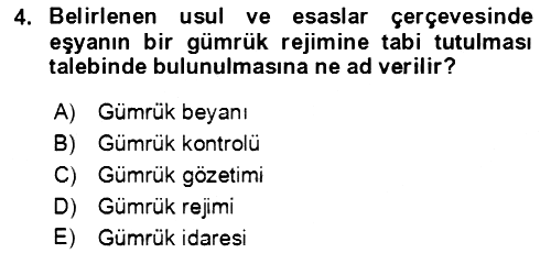 Dış Ticaret İşlemlerinin Muhasebeleştirilmesi 2018-2019 Ara Sınav - 4. soru
