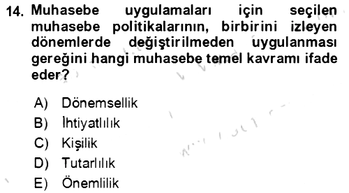 Dış Ticaret İşlemlerinin Muhasebeleştirilmesi 2021-2022 Ara Sınav - 14. soru