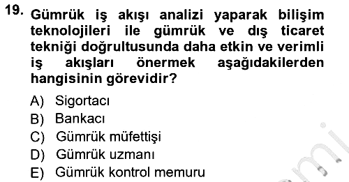 Dış Ticarette Girişimcilik 2012-2013 Ara Sınav - 19. soru