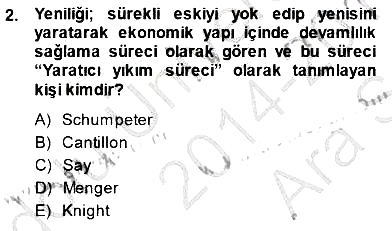 Dış Ticarette Girişimcilik 2014-2015 Ara Sınav - 2. soru