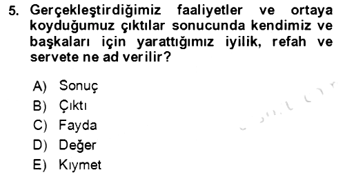 İşletme Finansmanı 2021-2022 Ara Sınav - 5. soru