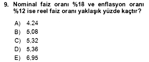 İşletme Finansmanı 2021-2022 Ara Sınav - 9. soru