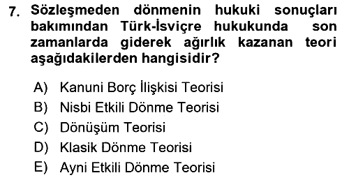 Uluslararası Ticaret Hukuku 2018-2019 Yaz Okulu Sınavı - 7. soru